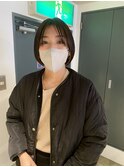【ミニボブ×インナーカラーベージュ】