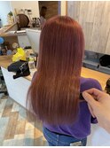 ピンク系カラー髪質改善ロング大人綺麗ナチュラル