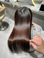 ロンドメリア 天神大名店(Lond Melia) ★くびレイヤーエモージュインナーグレージュ前髪ピンクベージュ