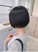 前髪マチルダボブピンクベージュインナーグレージュ
