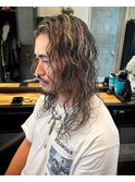 1367波巻きハイライトハイトーンカラーツイストスパイラルパーマ