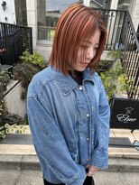 エルメ(Elme)&nbsp;切りっぱなしラインとコントラストのあるオレンジカラー★