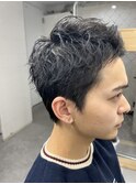 アップバング/刈り上げなし
