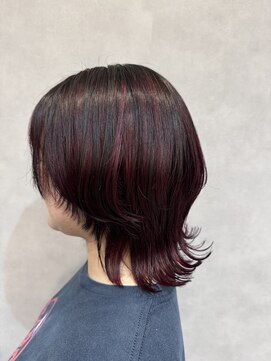 アチーブリス(achieve Liss) デザインカラーミックスカラーウルフカットピンクカラー