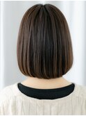 髪質改善ミストバング暗髪ミディアムd天王台20代30代40代