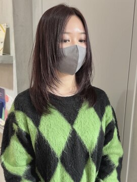 ヨーク(YOKE) 【YOKE】ピンクラベンダーベージュハッシュレイヤーロング