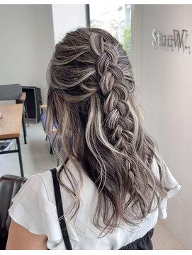 ストゥー(StueW.) コントラストハイライト3/髪質改善/ブリーチ/ダブルカラー