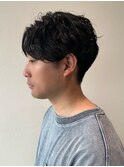 センターパート/メンズパーマ/スパイラルパーマ/ツーブロック