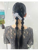 ヘアセット専門店 ナゴミ 池袋店(nagomi)&nbsp;ツイン編みおろし