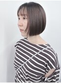 *顔周りレイヤー顎ラインボブ前下がりボブ内巻きボブ耳かけボブ1