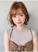 結べるボブモテ髪チェリーブラウン似合わせカット#213f0606