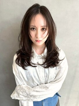 ジエクト カナウ(The Ect canow) 【小顔レイヤーカット】姫カットレイヤー/くすみベージュ