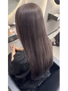 ルノン(LUNON) ハイライトカラーくびれヘアアプリコットオレンジ