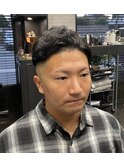 アップバングショート　宇部市/理容室/理容院/メンズカット