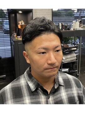 ヒロザバーバー(HIRO THE BARBER) アップバングショート 宇部市/理容室/理容院/メンズカット