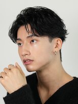 フィフス 大分(fifth)&nbsp;大分フェザーパーマメンズカットラウンドマッシュセンターパート