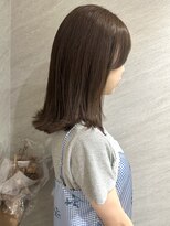 フレームプラス なんば駅前店(FRAME+)&nbsp;艶ベージュ　　ぷつっとカット