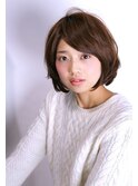 大人可愛いエアリーショートボブ（北澤）