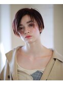 《MANON》大人かわいい前下がりハンサムショート×ボルドー