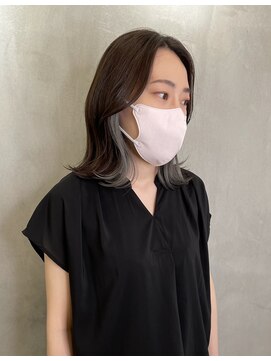アンダーバーホワイトモデ 河内長野(_WHITE mode) ◎イヤリングカラーホワイトグレイ　河内長野×千代田