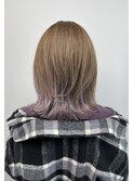 インナーカラー　ラベンダー