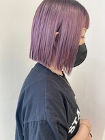 モリオ フロム ロンドン イオンモール 熊本店(morio FROM LONDON)&nbsp;【morio熊本】ぱつっとボブ×ピンクパープル.k