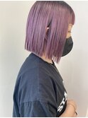【morio熊本】ぱつっとボブ×ピンクパープル.k