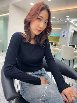 ロンド マーレ 天神大名店(Lond mare) 愛され韓国ヘア 韓国風レイヤースタイル 大人モテ透明感カラー