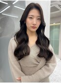 韓国ヘア 韓国くびれ巻きヘア 韓国ロングヘア ロング料金なし