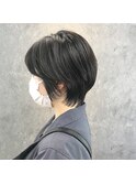 【所渉】黒髪ショートグラデーション！ハンサムショート