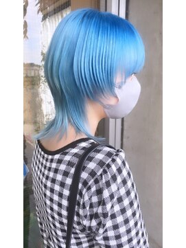 ヘア ロビー(hair Lobby) 水色ウルフ