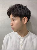 短髪　アップバング　メンズ　眉毛　名古屋