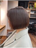 まとまるボブ/艶カラー/ローズブラウン/韓国