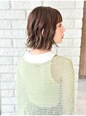ナチュラルウェーブ×切りっぱなしボブ
