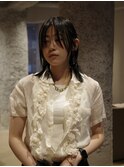 【酒井 麻里】レイヤーカット インナー ブリーチ