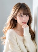 モテ髪大人ロング 小顔バング