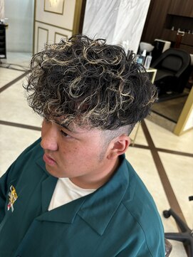 メッシュカラー、メンズパーマ、スペインカール