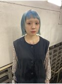 ミニボブ/ブリーチカラー/ケアブリーチ/ボブカット/オン眉