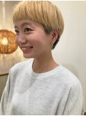 ベリーショート/ハイトーン/ベージュ/hal泉中央