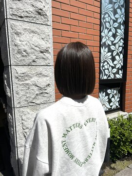 ビス リアン 川口店(Vis lien) 20代30代透明感暗髪グレージュ丸みボブ