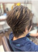 絶壁解消/ひし形/くびれ/斜めバング/60代50代40代/ミセスヘア15A