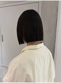 【YOKE】切りっぱなしボブ髪質改善ワイドバング黒髪ボブ