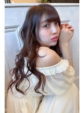 トップシェイプ(TOP SHAPE) デジタルパーマロングヘア・福山・韓国グレージュコテ巻き風