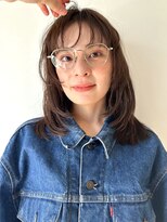 シーン(SCEN) レイヤーカット/ミディアム/前髪カット/ベージュ/透明感カラー