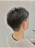 メンズヘア☆刈り上げショートツーブロックフェード黒髪ビジネス