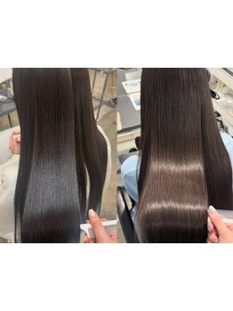 [オージュアトリートメント導入]一人一人に合わせて選べるTrでうる艶を実感「ショートボブレイヤーカット」