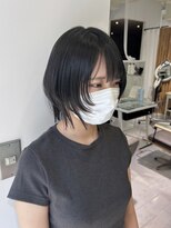ネオリーブウリ 二子玉川店(Neolive uri)&nbsp;ミディアムヘア暗めカラーデザインカラーフェイスフレーミング