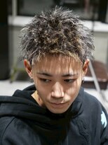 メッツ 原宿(METS)&nbsp;MEN'S/ハイライト×フェード×ツイスパ/短髪/アップバング