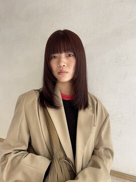 アールファイブ ショウナンダイ(R-5 shonandai) 【hitomi/湘南台】レイヤーカット/赤髪/ダークレッド/顔まわり