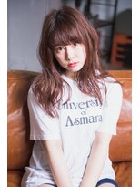 ミエルヘアーエスト 新宿店(mielhair est)&nbsp;ピンクベージュ×セミロング